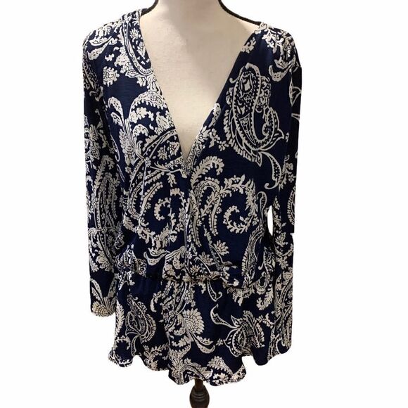 Nordstrom Vintage Havana Stretchy Paisley Romper - Picture 5 of 16